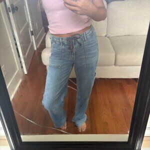 American Eagle Women's Blue and Navy Jeans